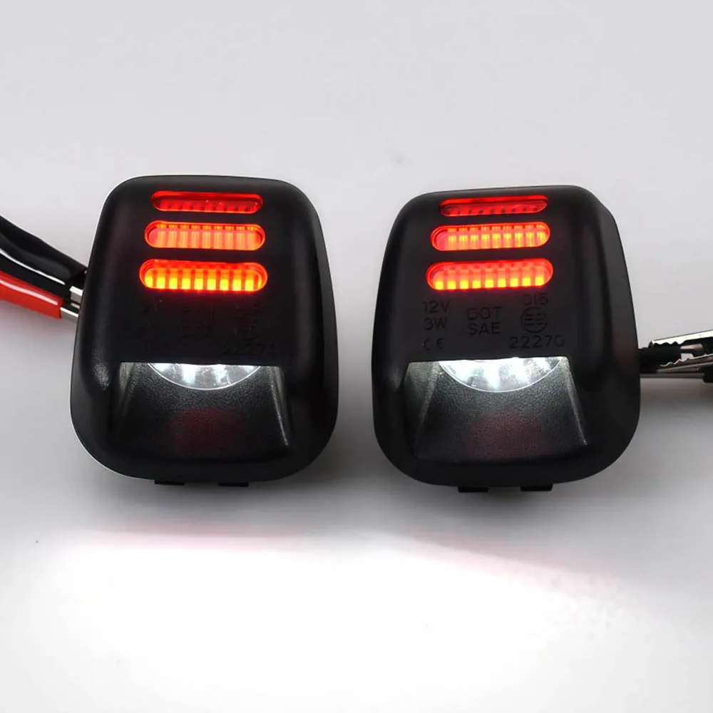 닛산 나바라 D40 프론티어 아르마다 타이탄 엑스테라 스즈키 에콰도르 LED 자동차 번호판등 2개 (화이트 레드 18SMD)