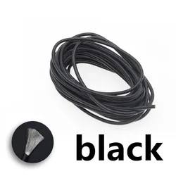 Durable Heat Resistant Silicone Stranded Cable - Multi - Length Tinned Copper Wire Collection - 20 AWG - 0.5mm2 (Black)