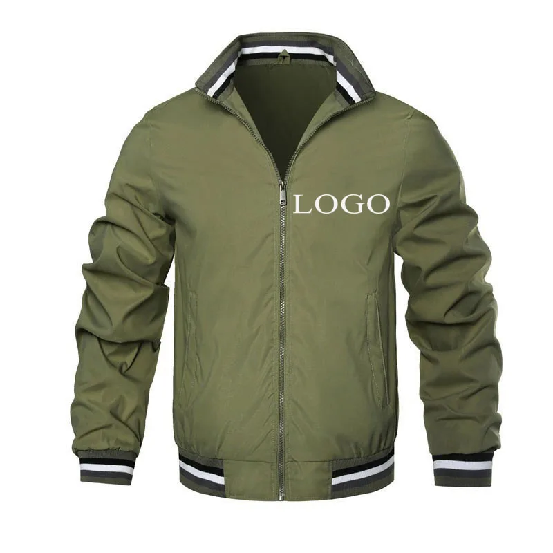 Your Own Design Brand Logo/Picture Personalized Custom Anywhere Men Women DIY Fashionable stand collar jacket Fashion New