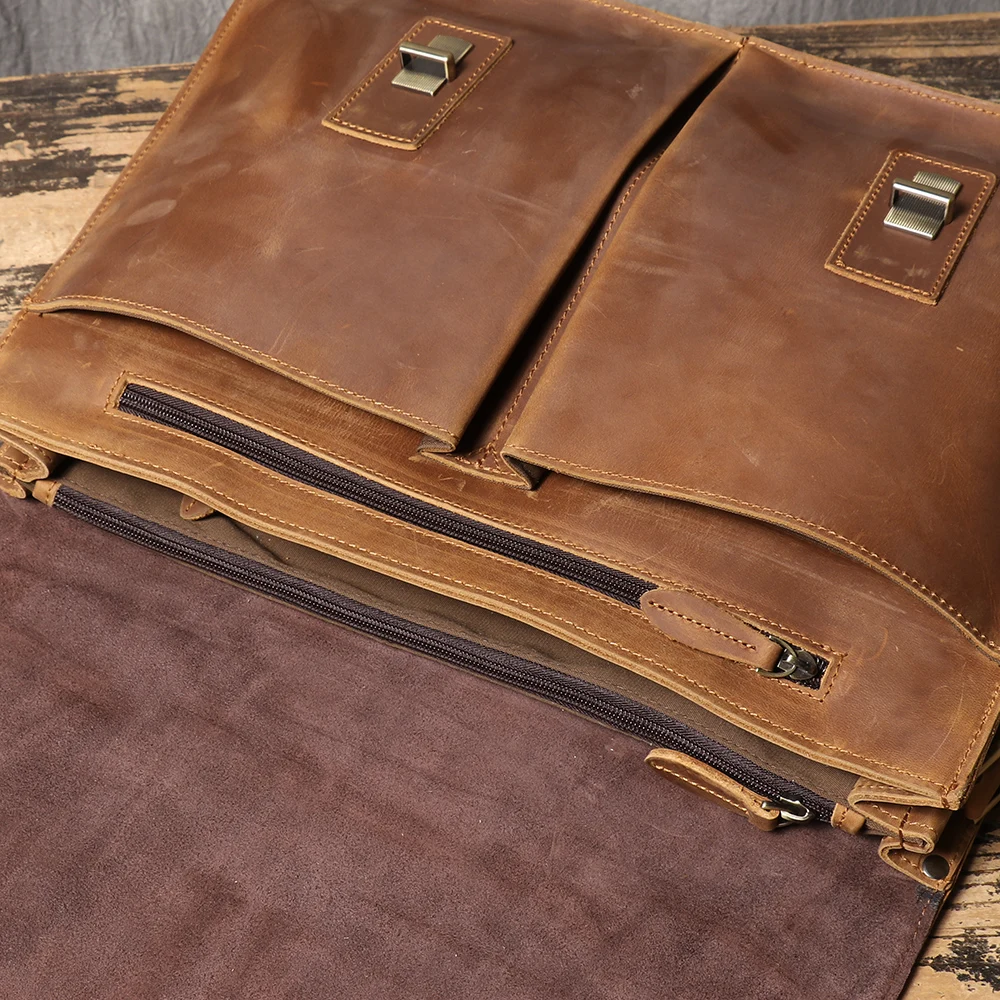 Crazy Horse Leather Shoulder Bag