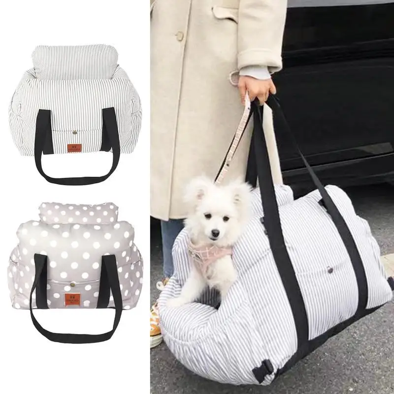 

Pet Travel Bed Washable Car Booster Seat Pet Mesh Puppy Safety Belt Stable Foldable Travel Pet Dog Animal Car Seat Bags Basket