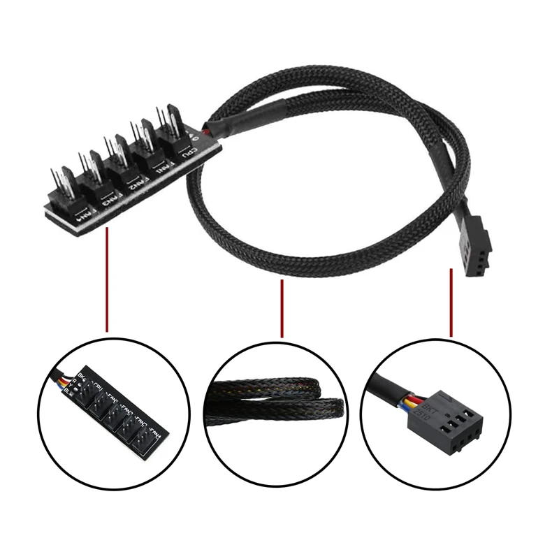 PWM Fan Hub Adapter for PC Cooling System