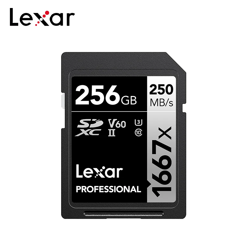 Original Lexar Professional 64GB SD Card 1667x Memory Card 250MB/s Flash Card 128GB 256GB SDXC