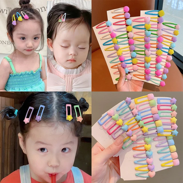 10pcs/set Children Flower Fruit Hairpin Hair Clips Girls Candy