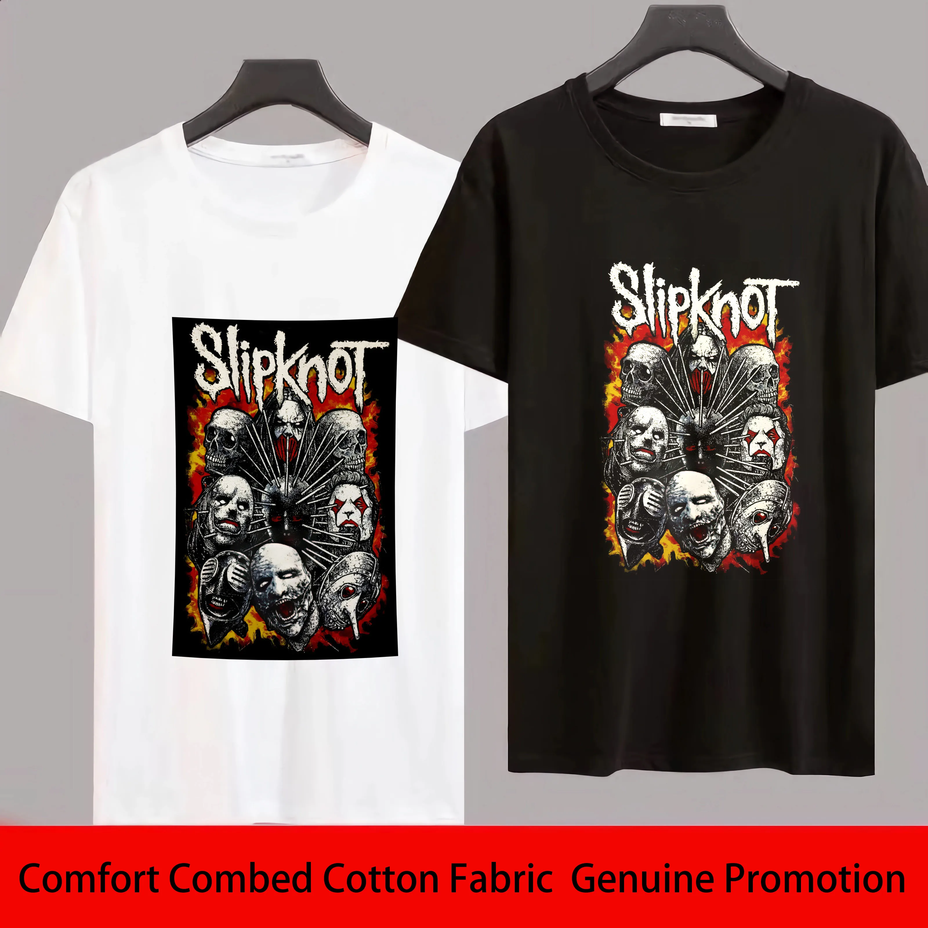 

Slipknots Rock Band Student Trend Hoge Kwaliteit Polyester Sneldrogende Jonge Mannen En Vrouwen Verkocht Goed T-Shirt