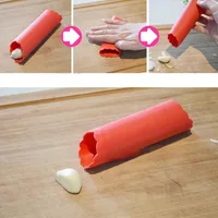 ซิลิโคนกระเทียม Peeler วงกลมกระบอก Stripper Tube Peeling กระเทียม Peeler Peel Barrel Peeling เครื่องมือห้องครัวที่มีประโยชน์อุปกรณ์เสริม 5