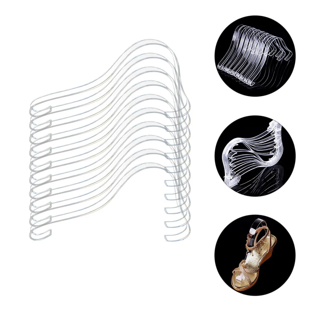 10pcs Transparent Acrylic Shoe Display Rack Stands Risers Sandal Support Holders Portable Stretchers Shoe Store Exhibit 6
