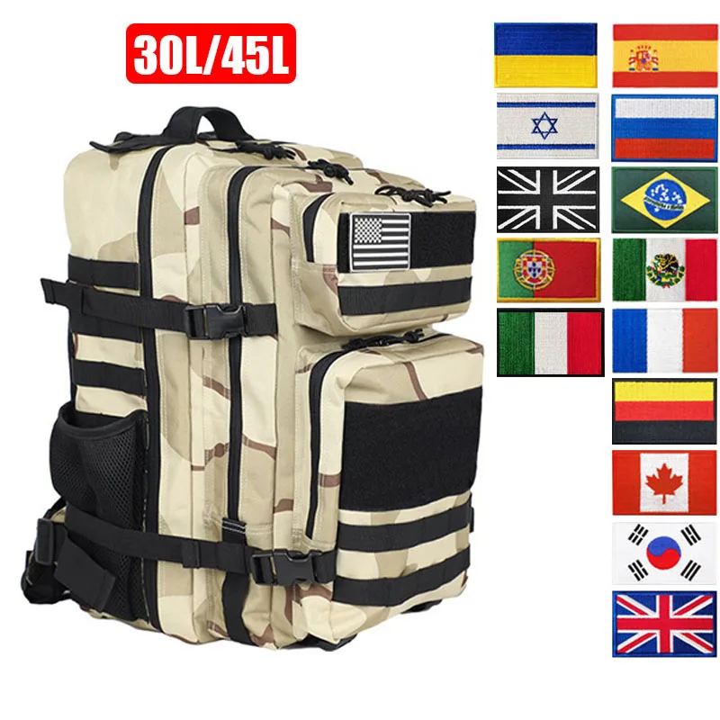 

25L/45L Military Backpack Travel Men Women Outdoor Camping Travel Bag 900D Oxford Cloth Trekking Hiking Hunting Rucksack