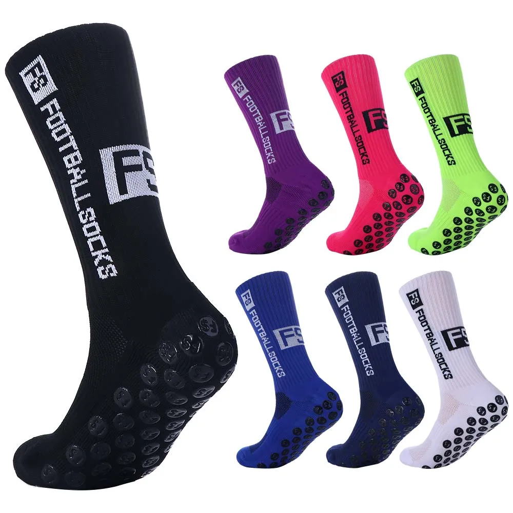 New Football Socks Round Silicone Anti Slip Grip Soccer Socks Sports