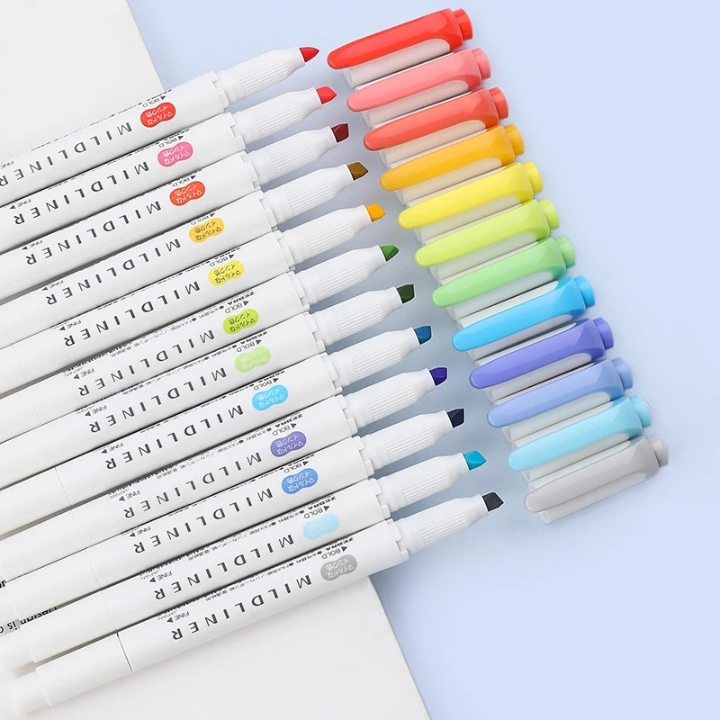 Zebra Highlighter Pen Markers Double Ended Twin Tip Highlighter Set For School Office Drawing Writing Japanese Stationer 5/10pcs highlighter marker highlighter pen marker pen