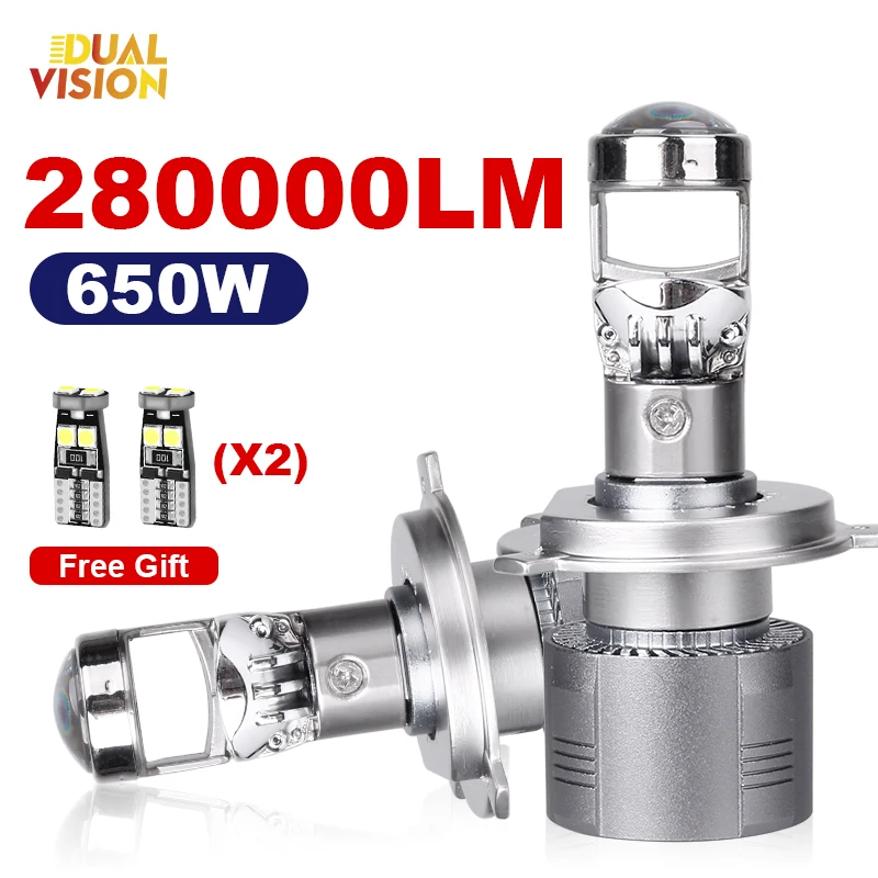 Led Car Headlight bulb Canbus Mini Bi LED Projector Lens for Motorcycle LHD Auto Fog Lamp 12V H4 H7 H8 H9 H11 9005 HB3 9006 HB4