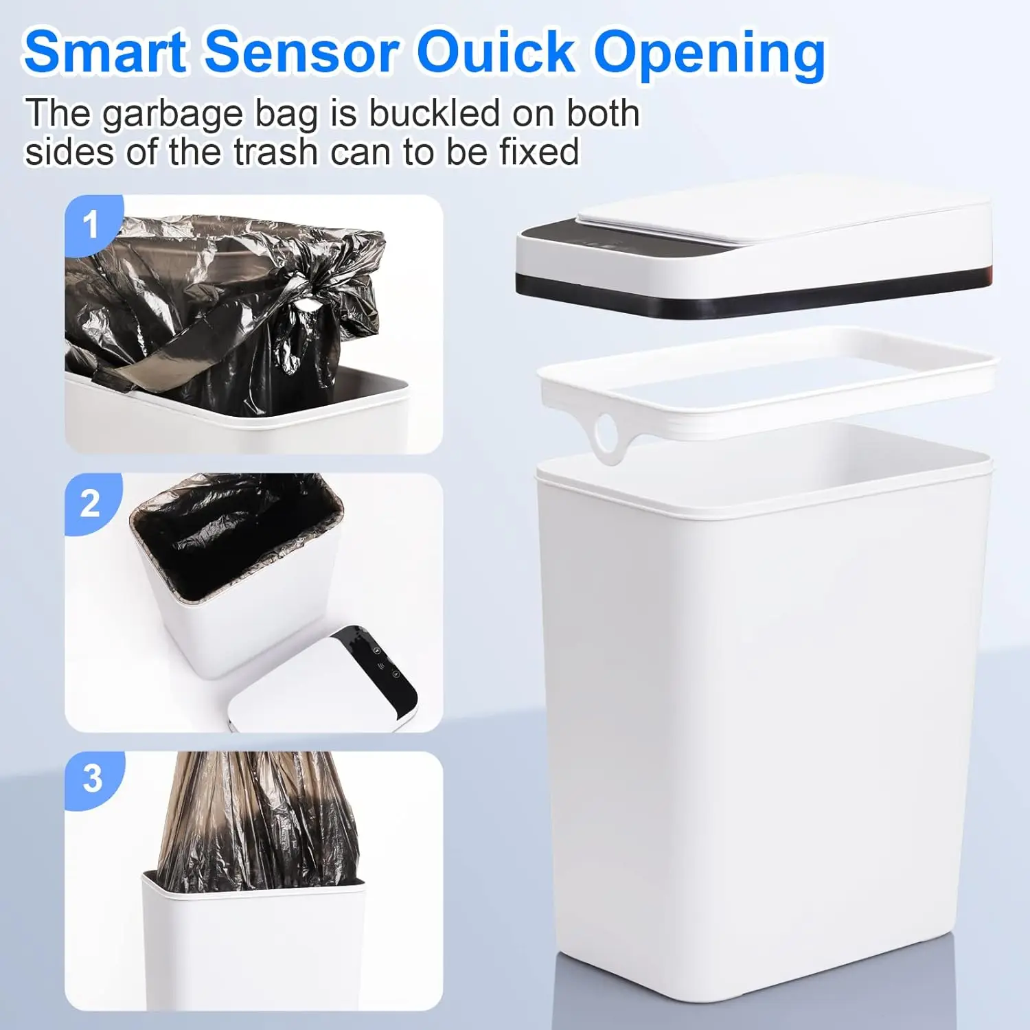 Slim Automatic Trash Can 3