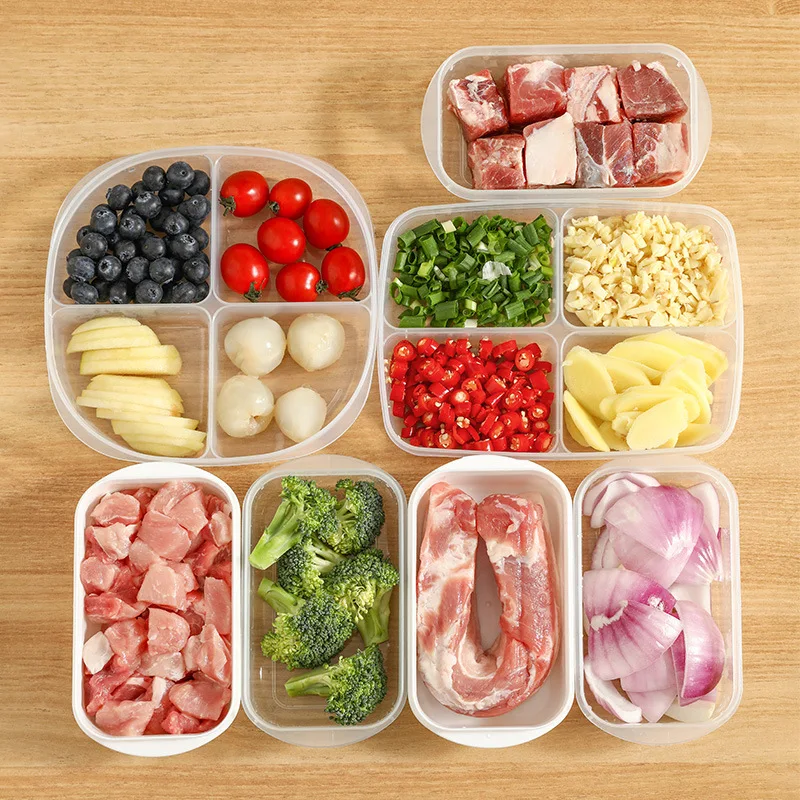 3149 Refrigerator Food Storage Containers Sealed Box Kitchen Freezer Seal Bin Vegetable Fruit Meat Fresh Box Food Organizer 3