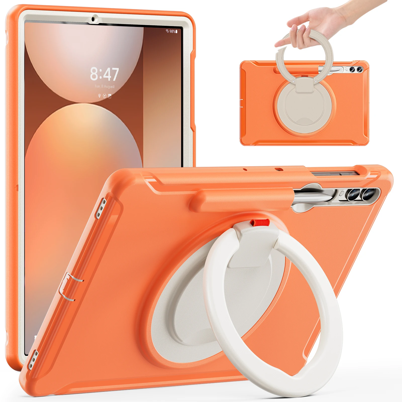 Durable Handle Kickstand Shockproof Tablet Case Cover with Stand