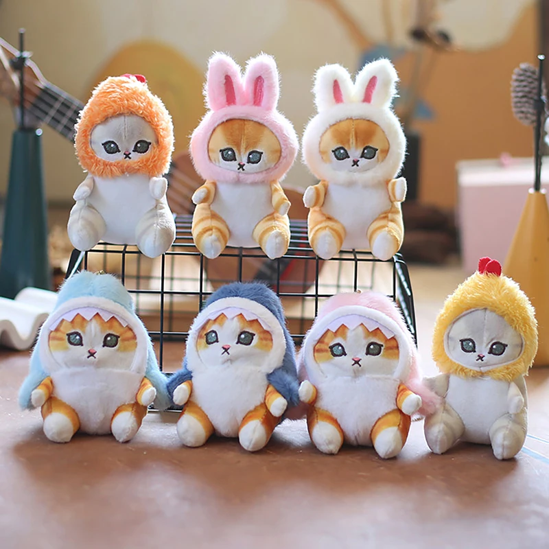 

12 см, кавайная Акула, кошка, жареная кошка, кролик, кошка, стандартная Детская сумка для автомобиля, украшение для детей, подарок на день рождения