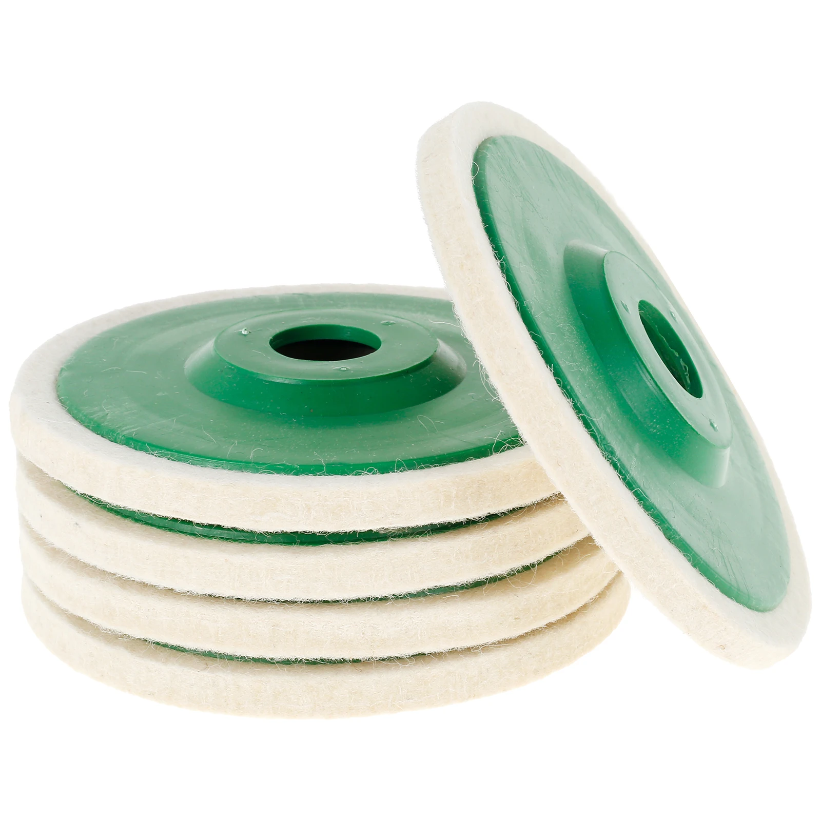 Lot De 10 Disques De Polissage En Laine De 100 Mm - Pour Meuleuse D'angle, épaisseur 8 Mm, Alésage 16 Mm