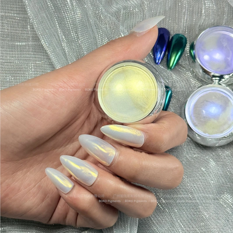 BOKO Nails Aurora Powder Kit Fairy Pearlescent Mirror Chrome Pigment Rub Dust Manicure Decoration