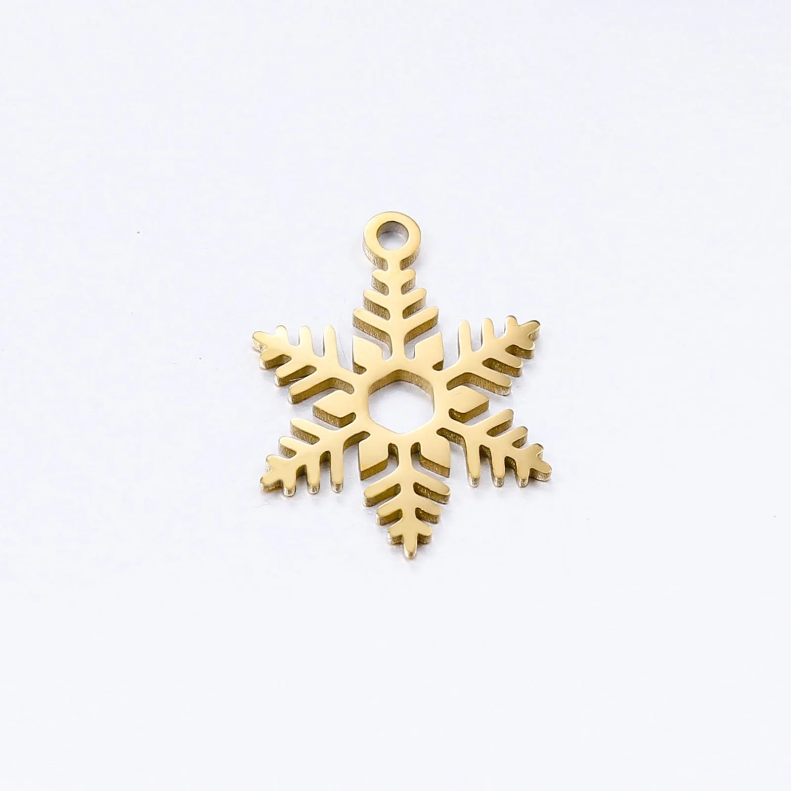 3 Stück Weihnachts anhänger Edelstahl Mini Schneemann Elch Weihnachts baum Schneeflocke Anhänger für Schmuck machen DIY Halskette Lieferungen – Detail 5