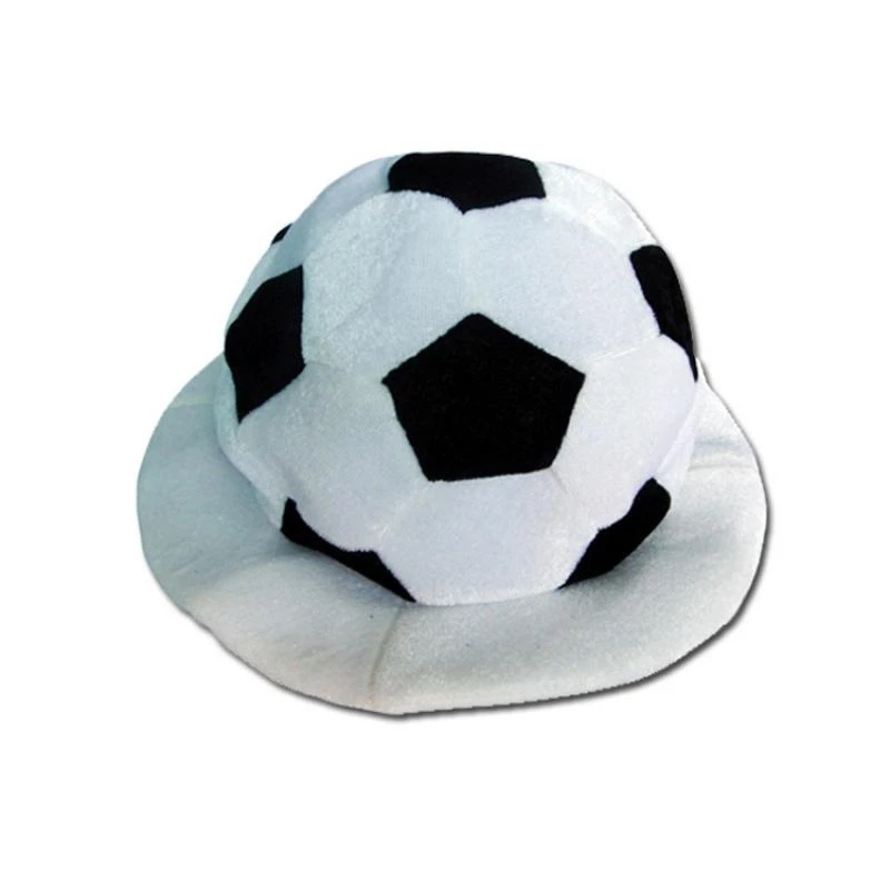 Description Picture 2 of itemCarnival Party Boy Football Soccer Fans Cap Funny Hat White Black Football Headdress Adult Cosplay Dress Up Accessories