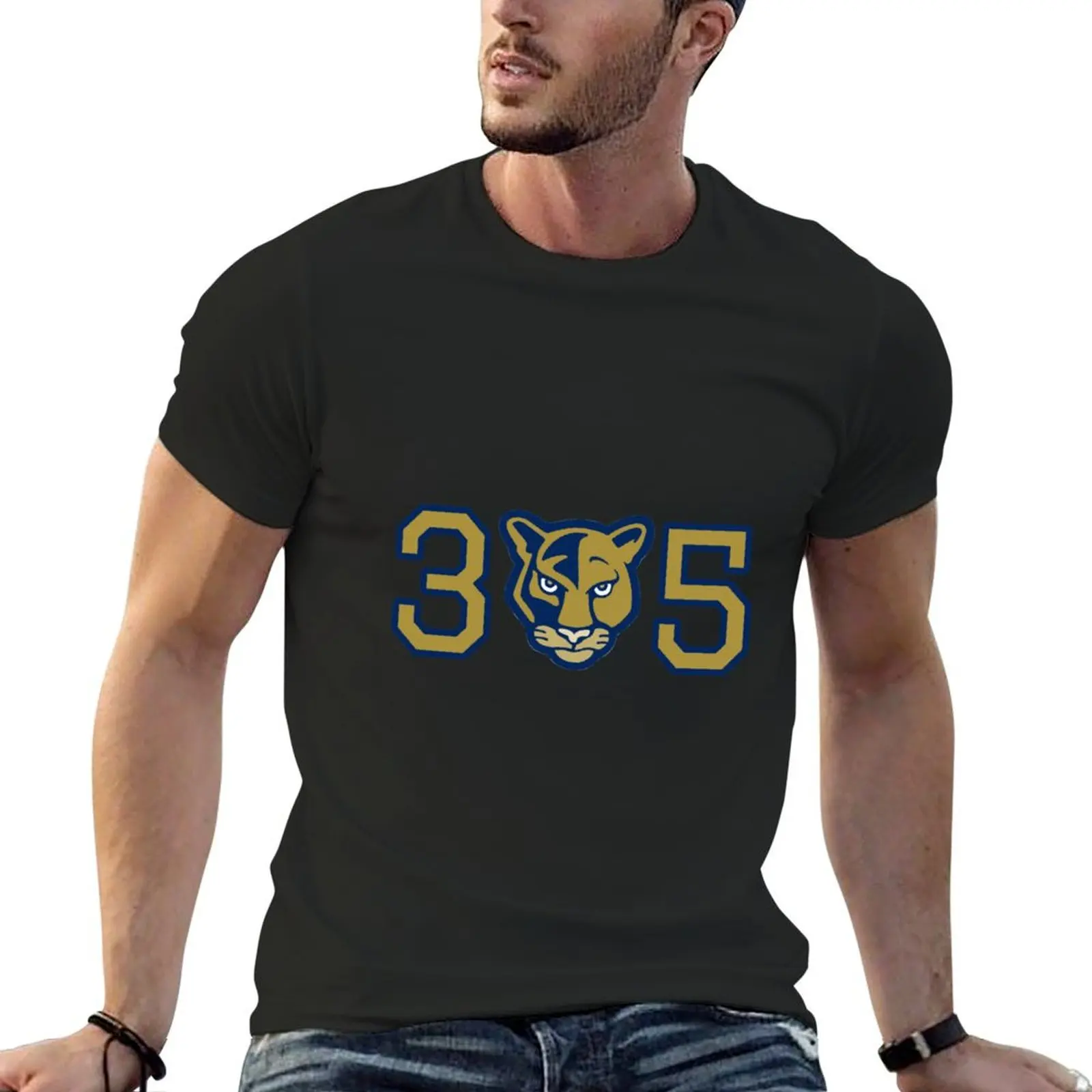 

305 Panthers T-Shirt summer clothes boys animal print outfits for men
