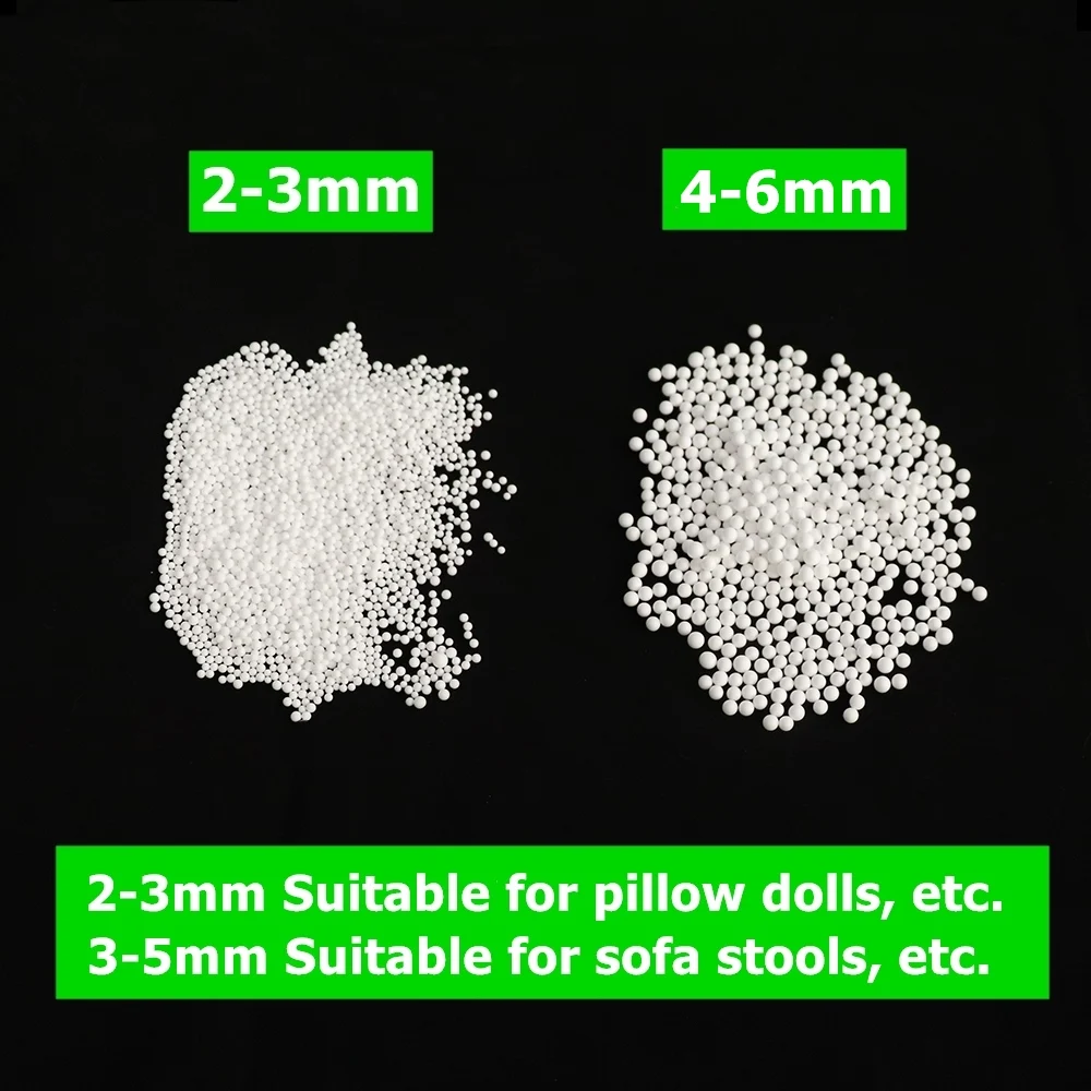 4-6mm 50g/100g White Foam Balls Bag DIY Craft Materials Baby Bed Sleeping  Pillow Filling