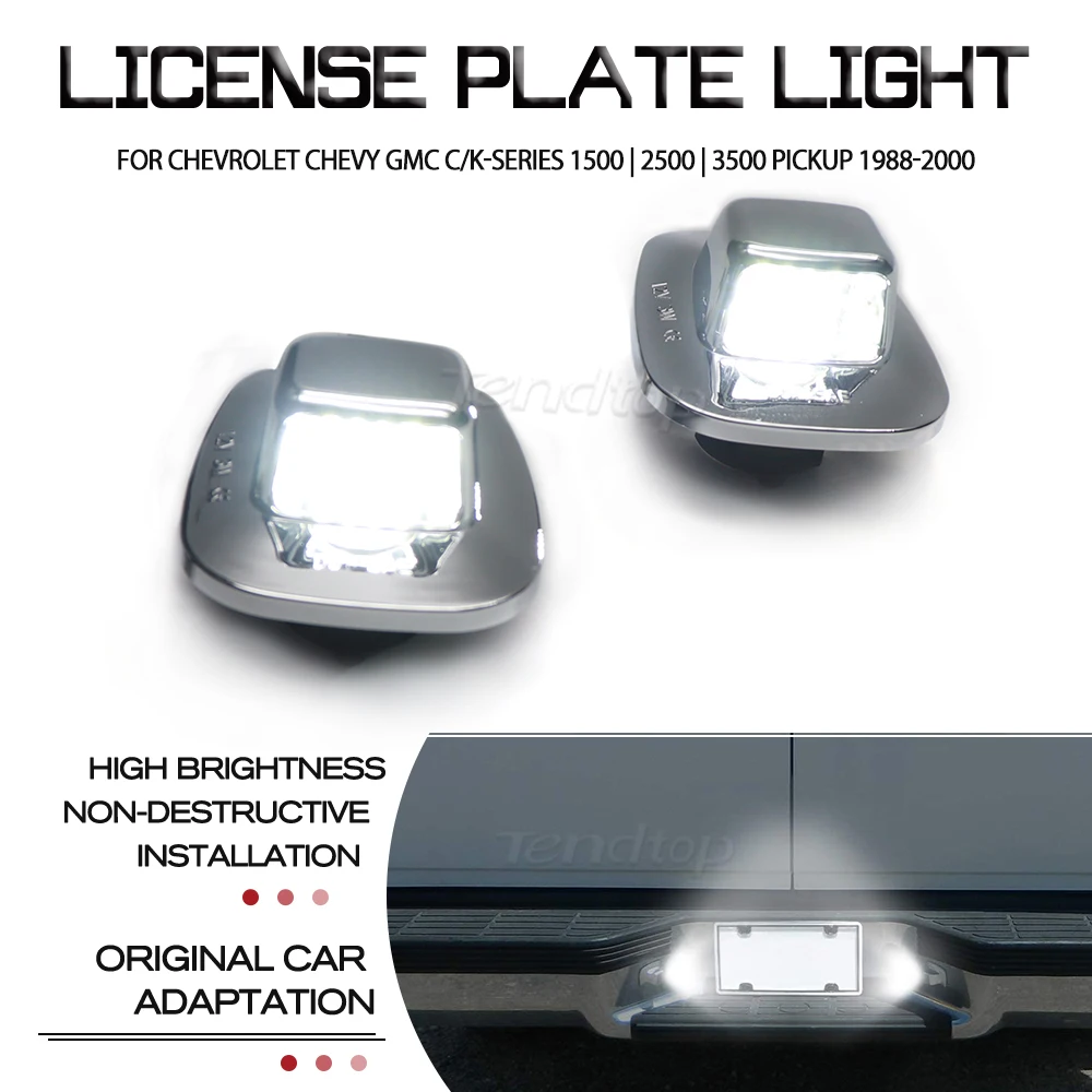 LED License Plate Lights For Chevy Silverado GMC Sierra 1500 2500 3500 Cadillac - Foto 5