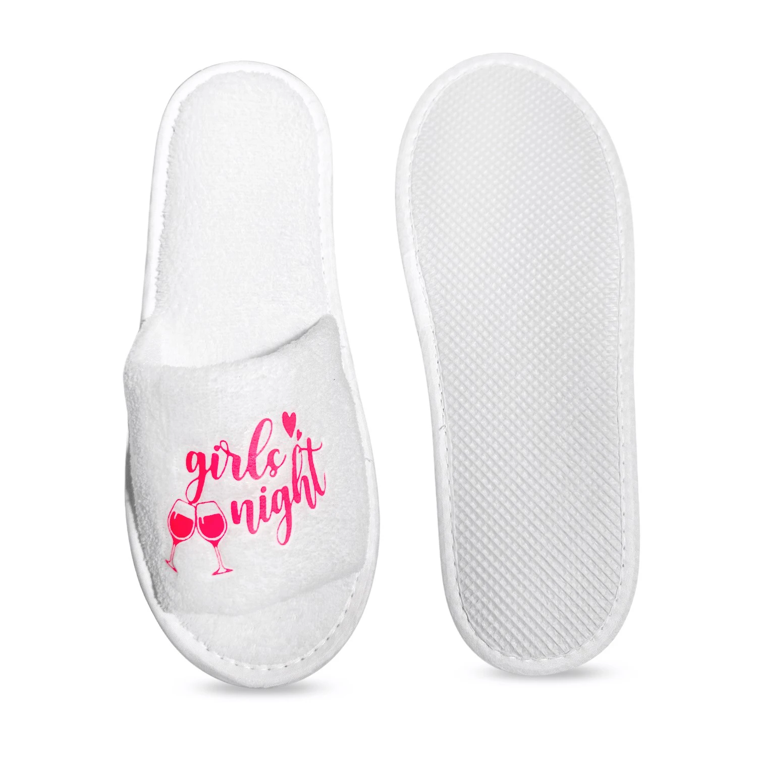 Girls Night Slipper, Soft Cozy Open-Toe Indoor Slides, for Cruise Travel Holiday Vacation Spa Party & Fun Weekends, Ladies Gifts 6