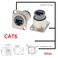 1pc Metal D Type Module RJ45 CAT6&USB 2.0/3.0&Type C&HDMI-Jack Socket Through Network Panel Mounting Electronic Connector - Image 4
