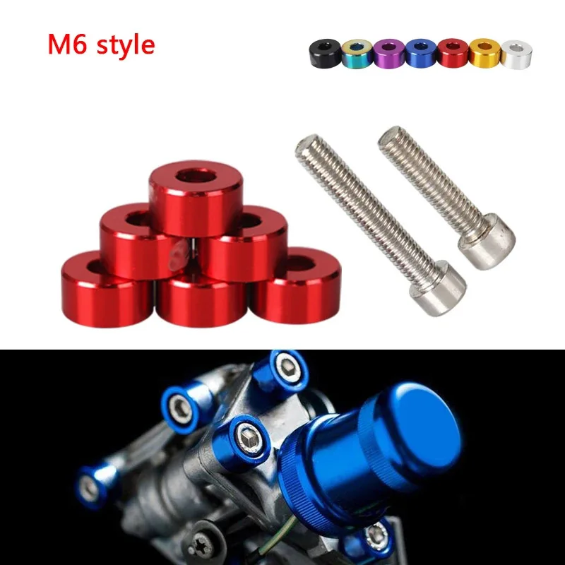 M6 Aluminum Fender Washers and Bolt 6 Pcs/Pack for honda Air inlet manifold engine car accessories auto fasteners auto accessories fender washers