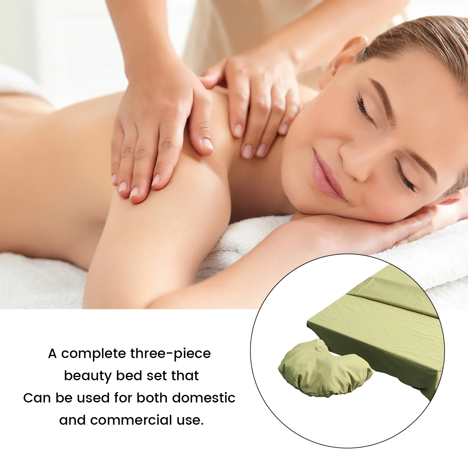 Bed Sheet Spa Massage Breathable Solid Bed Cover Set 3Pcs Chemical Fibre Massage Sheets Table Blankets For Business