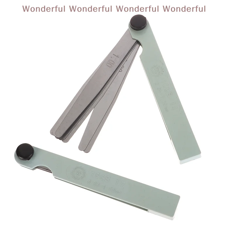 14/17 Feeler Gauge Metric Thickness Gauge Set Blades Feeler Stainless Steel Gap 0.05-1.0mm Thickness Filler Tool