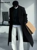 Mauroicardi Autumn Winter Long Thick Warm Soft Fitted Woolen Coat Men Single Breasted Cool Luxury Chic Wool Blends Overcoat 2024 4