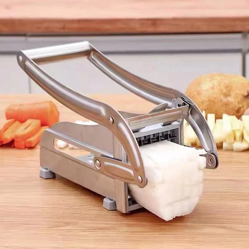 Stainless Steel Potato Slicer Potato Cutter French Fries Cutter Machine  Kitchen Manual Vegetable Cutter Kitchen Tools - Manual French Fry Cutters -  AliExpress