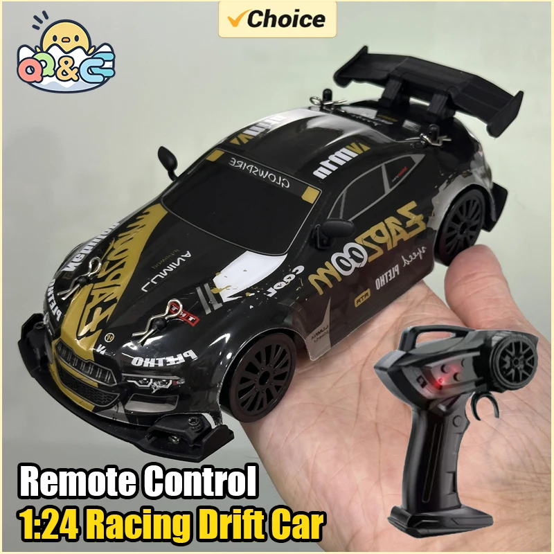 Remote Control 4WD Drift Car with LED Lights for Kids and Adults