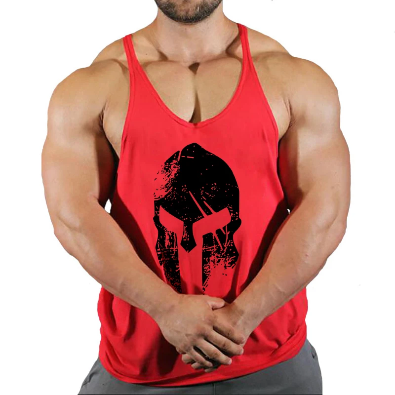Sports Vests Men's Solid Color Fitness Print Loose Belted Sleeveless Basketball Vest