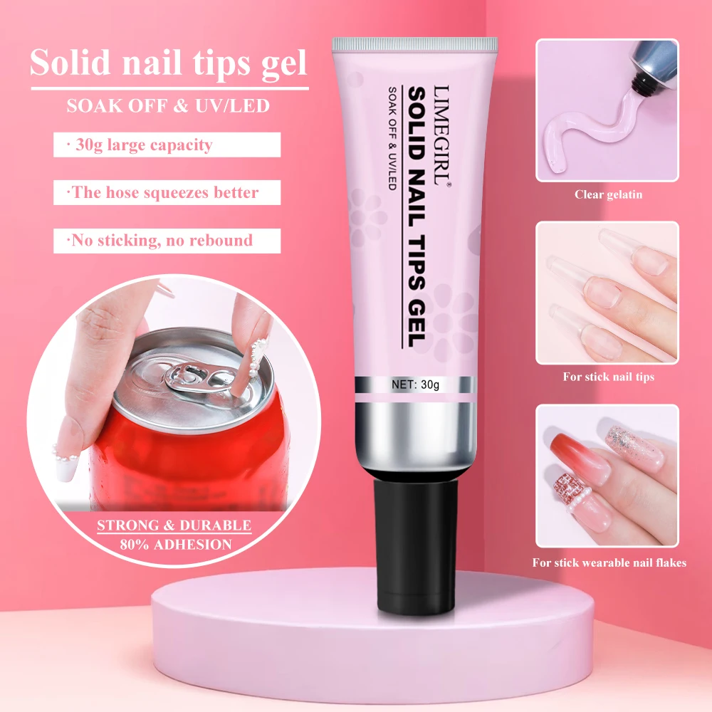 Gel Nail Glue 20ml/30ml Strong UV Nail Rhinestone Resin Gemstone Jewelry DIY Decorative Sticky