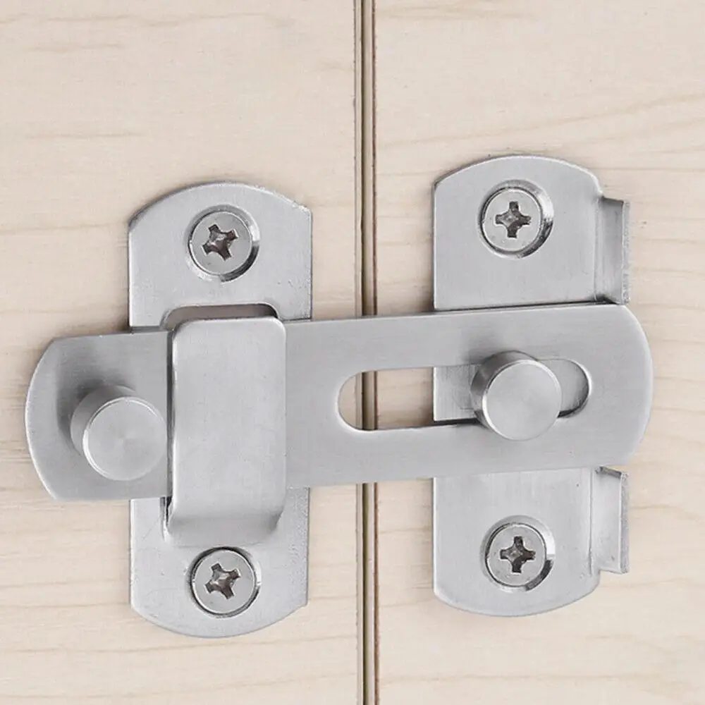 Stainless Steel Hasp Latch Lock Sliding Door Window Locks Home