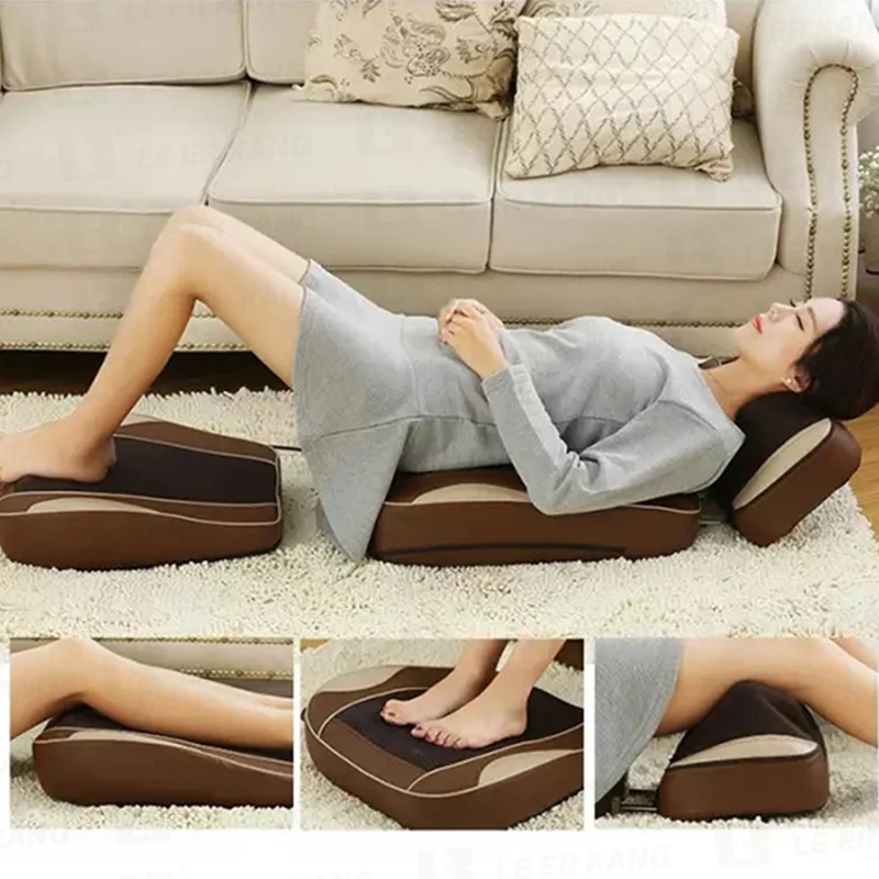 3D Manipulator Cervical Massage Cushion Multifunctional Neck Back Massage Electric Heating Kneading Massage Cushion Chair 4