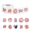500/2000PCS Anime Barbie Stickers Kawaii Pikachu Charizard Round Seal Stickers Rolls Stickers Graffiti Luggage Stickers Toys 2