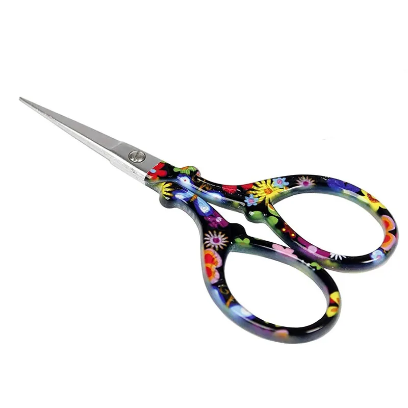 날카로운 자수 바느질 가위, 가죽 가위 커버 포함, 바느질 공예, 수공예 DIY 도구, 3.6 인치