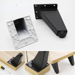 4pcs Adjustable Legs for Furniture Metal Black Aluminum Alloy Sofa Bed TV Cabinets Feet Height 8/9/10cm Sloping Legs for Table
