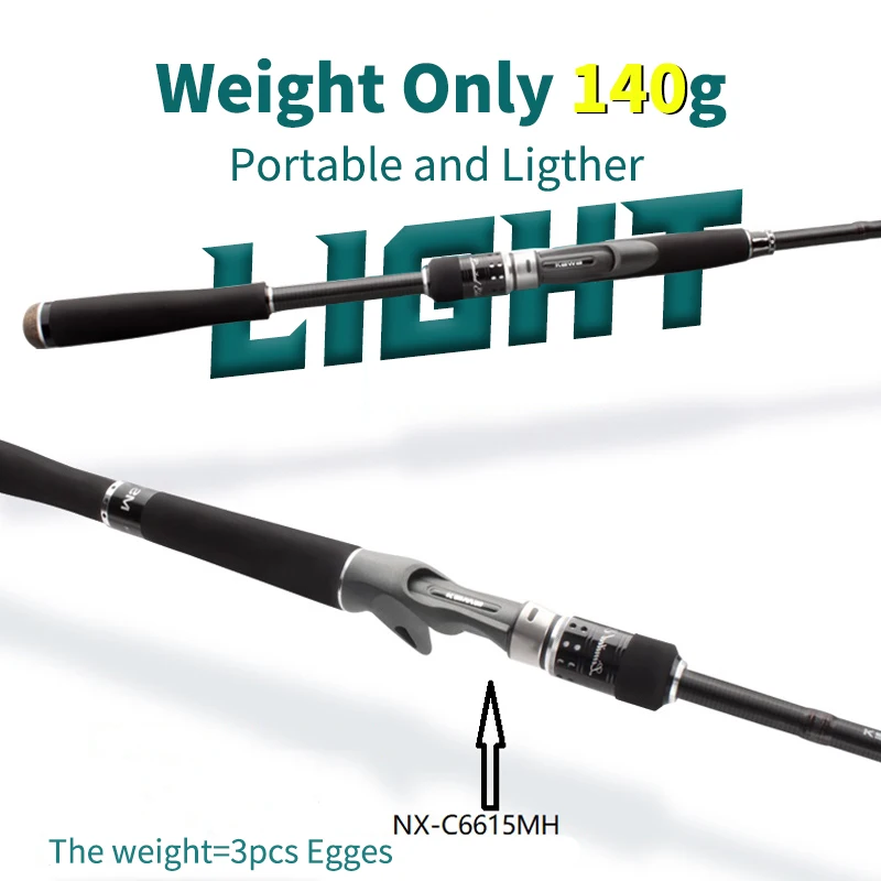 Kawa New Fishing Rod Middle Hard 1.98m Shrink Length 44cm 5 Sections 140g With Original Box Portable Fuji A Ring  EVA Handle