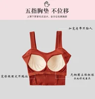 Fabricant en gros 2026 nouveau printemps et été coton ceinture soutien-gorge fronde gilet femmes bouton large épaule ceinture femmes nombril gilet 5