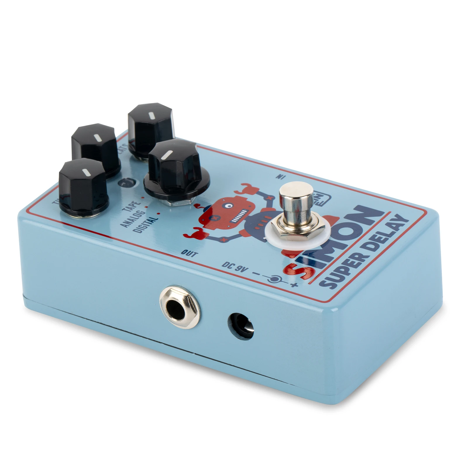 Caline CP-41 Ghost Rain Reverb Delay Pedale Effetto Per Chitarra – Riverbero Analogico True Bypass In Metallico