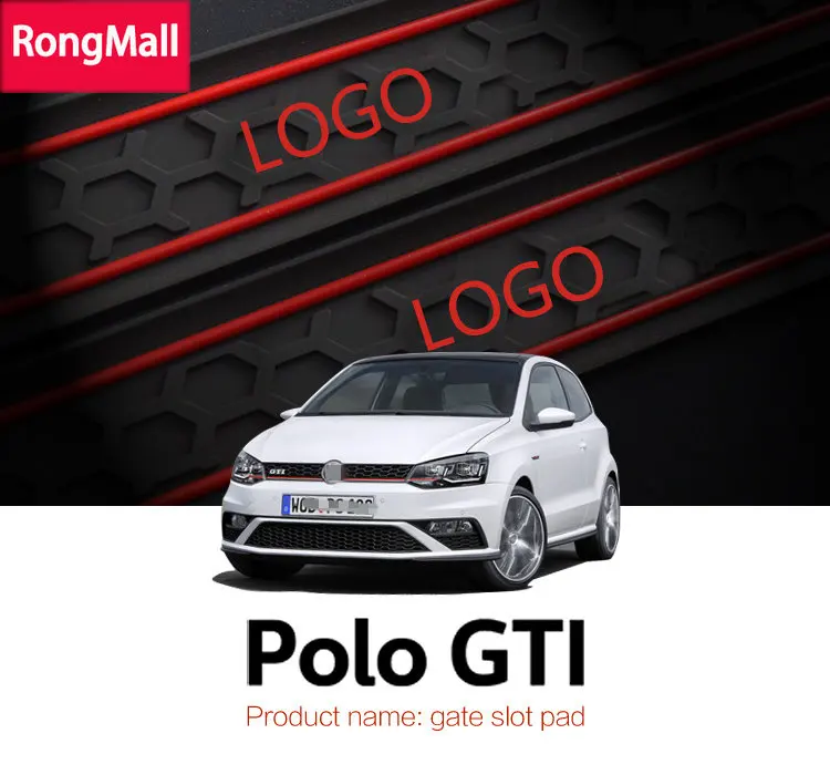 

Automobile Gate slot pad For Volkswagen Polo GTI Non-slip mats 9pcs RED BLUE WHITE