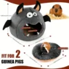 2 in 1 Hamster Nest Halloween Bat-Shaped Cozy Bed for Hamster Guinea Pigs Rabbits & Small Pets Soft Plush Polyester Hideout Bed 5