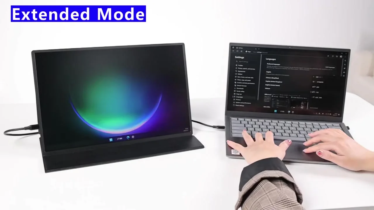 UPERFECT 2K 16インチポータブルモニター 144Hz 400Nit VESA対応