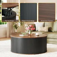 Round Coffee Table with Storage, 31.5" Lift Top Coffee Table, Mid Century Modern Coffee Tables for Living Room,, Customized 3