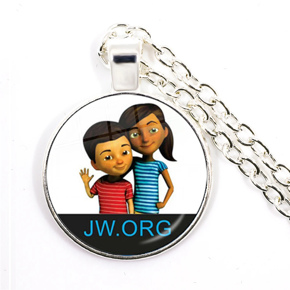 JW.ORG Necklace Jehovah's Witnesses Art Picture 25mm Glass Cabochon Pendant Jewelry for Women Men Girls Gift