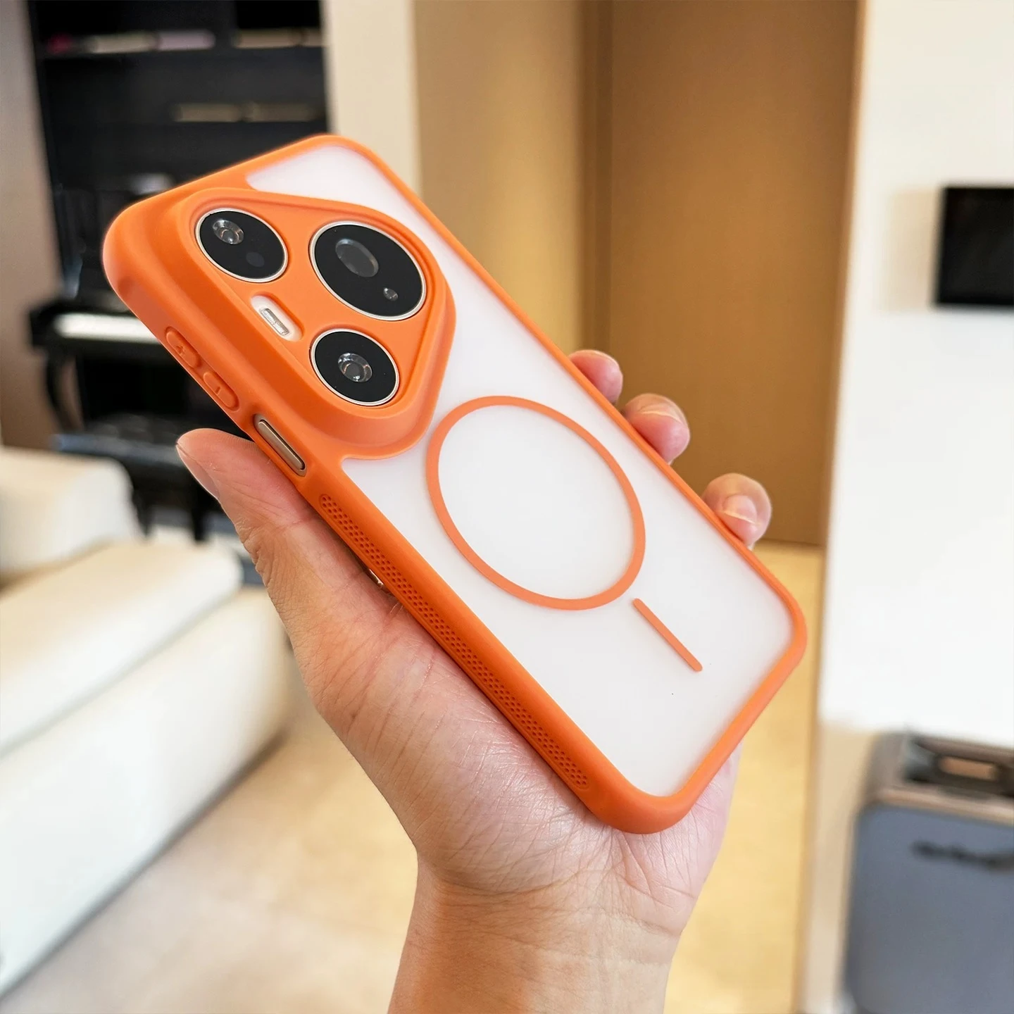 Enhanced Anti-Fall Skin-Friendly Magnetic Phone Case with Magsafe Compatibility